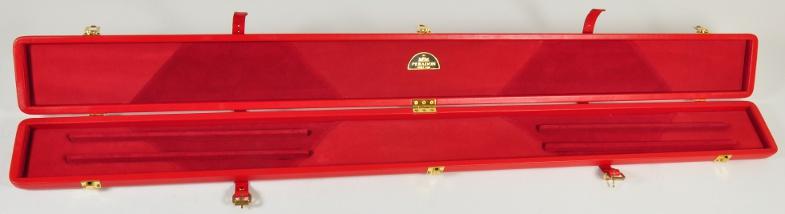 Peradon Three-Quarter Red Cue Case (Open)