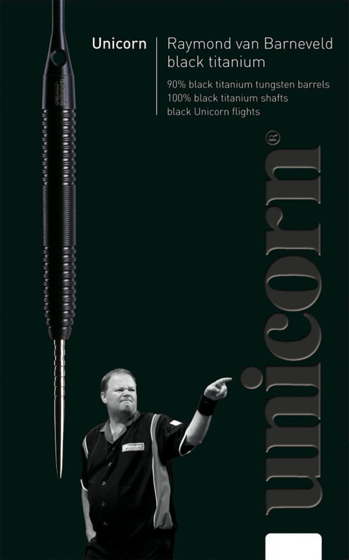 Unicorn Raymond Van Barneveld Black Titanium Darts Box