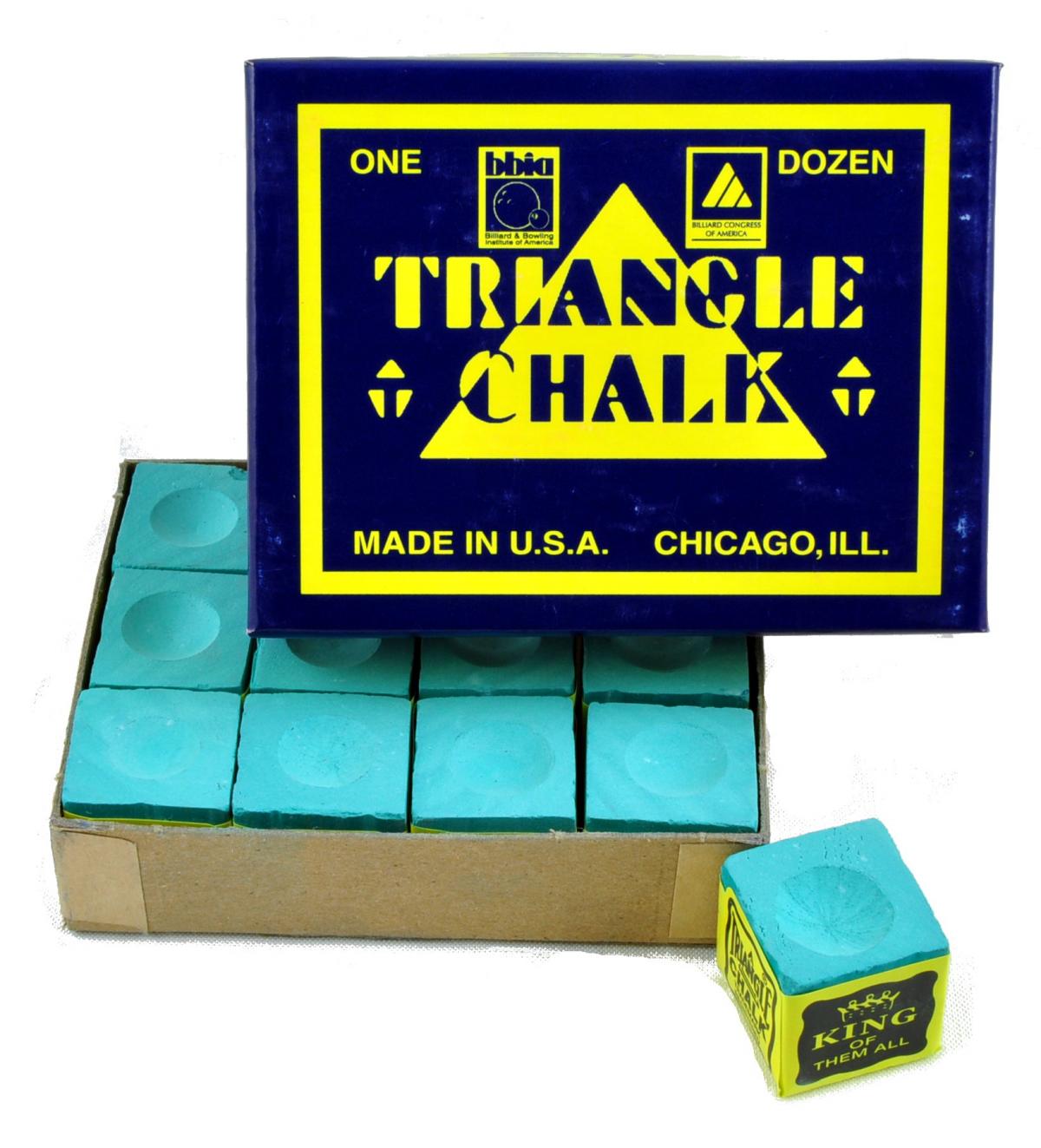 Triangle chalk (dozen cubes, green)