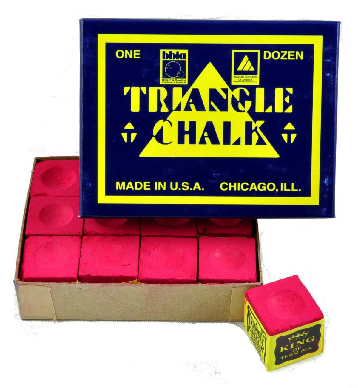 Triangle chalk (dozen cubes, red)