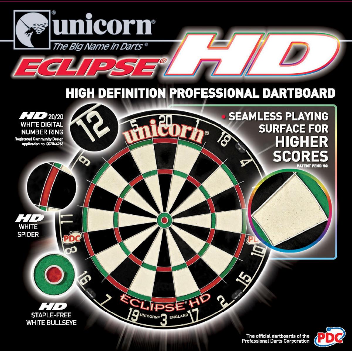 Unicorn Eclipse HD Dart Board (box)